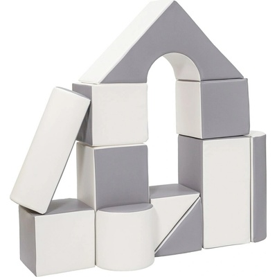 Vell Penové Kocky-Obria Stavebnica 11 Ks White-grey