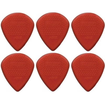 Dunlop 471R 3 N Nylon Max Grip Jazz III 6 Перце за китара (14070-6PACK-SET)