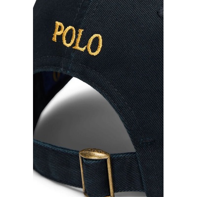 Ralph Lauren Памучна шапка с козирка Polo Ralph Lauren в черно с изчистен дизайн 710903105 (710903105)