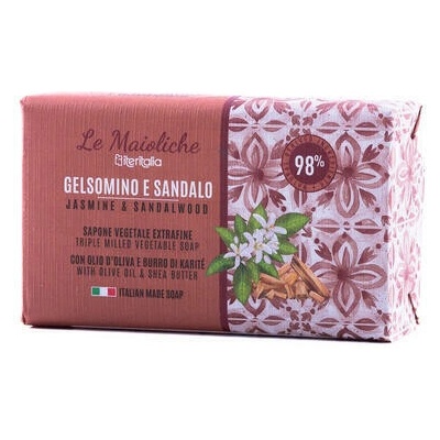 Iteritalia rastlinné mydlo s olivovým olejom a bambuckým maslom jazmín a santalové drevo 175 g