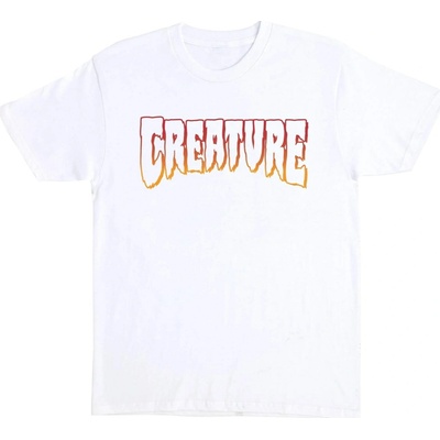 Creature tričko Logo Outline S/S Heavyweight White w/Red