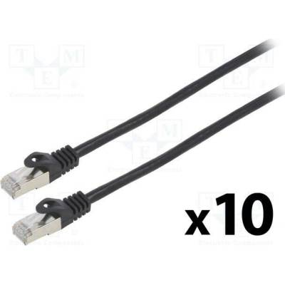 Lanberg PCF6-20CC-0025-BK Patch F/UTP Cat 6 RJ45 vidlice z obou stran lanko CCA