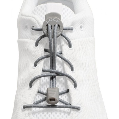 LOCK LACES Шнурове за обувки, хладно сиво (LL935)