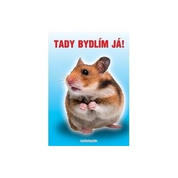 Nálepka 12x8,5 cm křeček zlatý