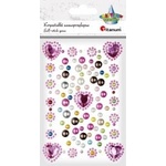 TITANUM Craft-Fun Series Self-adhesive heart crystals, pearls mix