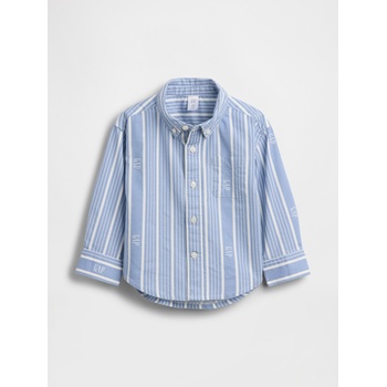 GAP Бебешка oversize риза с лого Oxford Big Shirt GAP GAP | Sin | Момчешки | 12-18 месеца