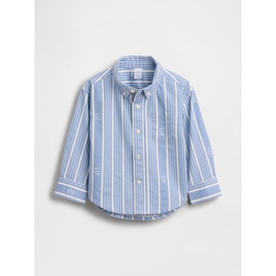 GAP Бебешка oversize риза с лого Oxford Big Shirt GAP GAP | Sin | Момчешки | 12-18 месеца