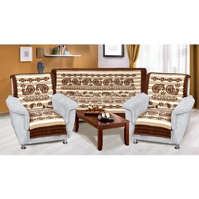 Bellatex potah na sedačku Karmela 8982-354 Béžová 150x200 cm, 2ks 65x150 cm