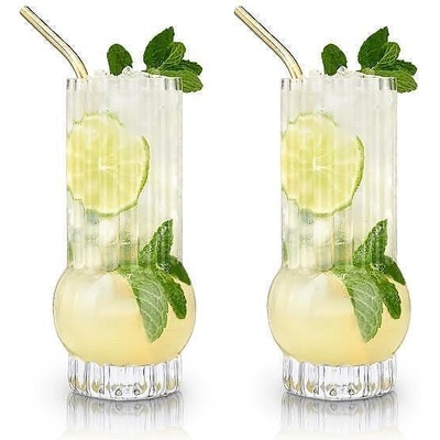 Viski (САЩ) Комплект от 2 бр. високи чаши viski deco кристални - 384 мл (viski 9540)