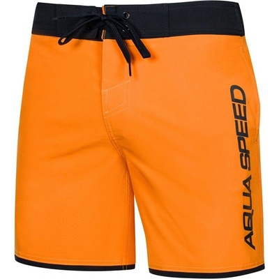 Aqua Speed plavecké šortky Evan Orange/Black Pattern 75