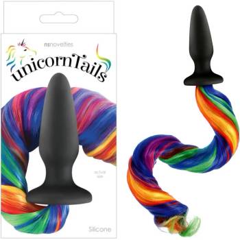 Image 1 of Анален плъг, опашката на еднорога в цветовете на дъгата - Unicorn Tails (NSTOYS0747)