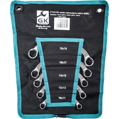 GK Tools Sada očkových zahnutých klíčů 5 dílů P16138
