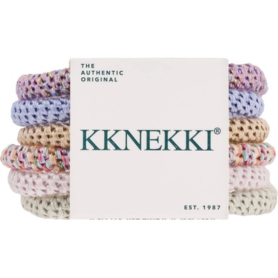 KKNEKKI Gumička do vlasů Kknekki Slim no. 17 – set 6 ks, multi barva, textil – Zboží Mobilmania