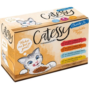 Catessy kousky jelly s míchanou zeleninou 48 x 100 g