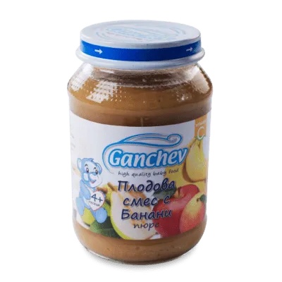 Ганчев пюре Плодова смес с банани