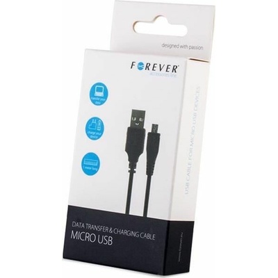 Forever T_0012101 datový USB/microUSB, 1m, černý