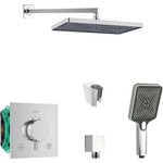 SANITINO - Душ комплект с термостат и тяло за вграждане Hansgrohe, аксесоари kielle, хром SANI21HKK012 (SANI21HKK012)