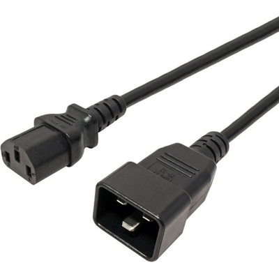 PremiumCord síťový propojovací kabel 230V - IEC 320 C13 - IEC 320 C20 - 1m černá / 230V / 10A (kpsb1)