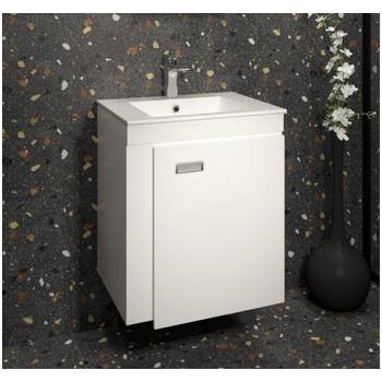 GERA МЕБЕЛ ЗА БАНЯ С УМИВАЛНИК ЛИНА 55х64х43см КОНЗОЛЕН БЯЛ