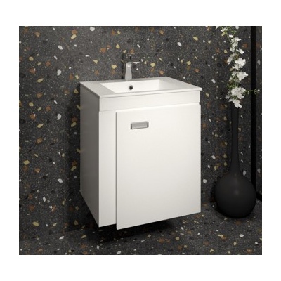 GERA МЕБЕЛ ЗА БАНЯ С УМИВАЛНИК ЛИНА 55х64х43см КОНЗОЛЕН БЯЛ