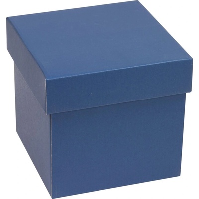 Dárková krabička s víkem 150x150x150/40 mm, modrá
