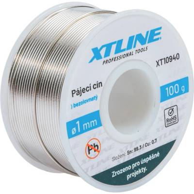 XTLINE Pájecí cín bezolovnatý 1 mm / 100 g