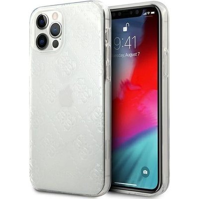 GUESS Калъф за телефон Guess 4G 3D Pattern Collection за iPhone 12/ 12 Pro, прозрачен (3700740481042)