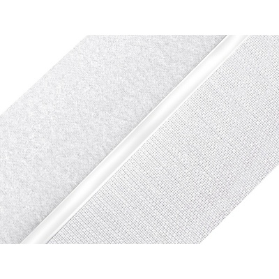 Suchý zip háček + plyš samolepicí šíře 80 mm, střední, bílá