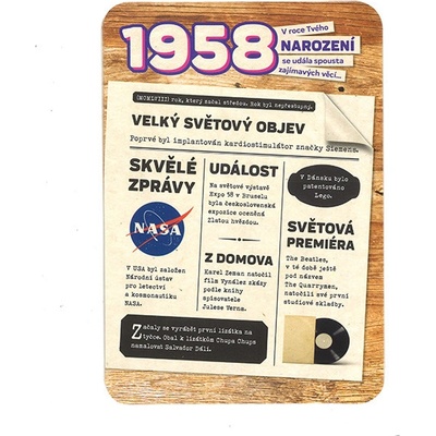 Blahopřaní 1958 - česky