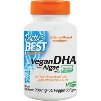 Image 1 of Doctor's Best BEST Vegan DHA from Algae 200 mg [60 Гел капсули]