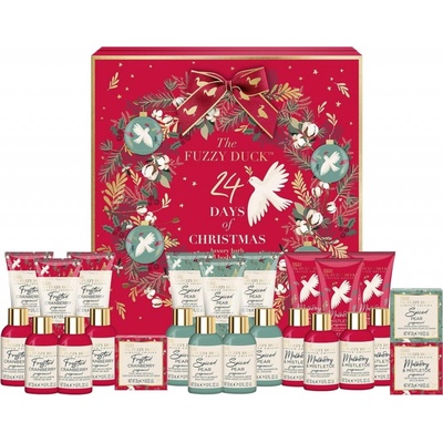 Baylis & Harding 24 Days of Beauty sprchový gel 10 ks 30 ml + sprchový krém 4 ks 30 ml + krém na ruce 4 ks 30 ml + pěna do koupele 5 ks 30 ml + sůl do koupele 5 ks 25 g + tělové mléko 2 ks 30 ml + těl