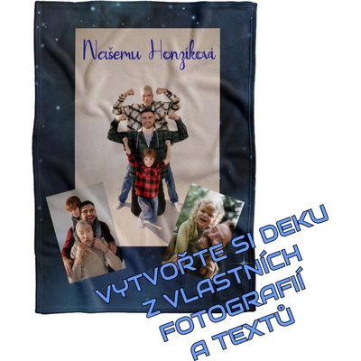 Impar Deka z vlastních fotografií a textů Fleece 360g pro syna 140x200