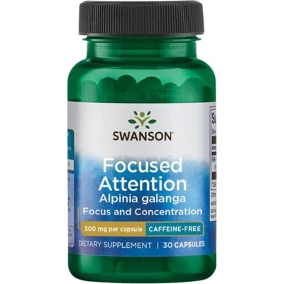 Swanson Focused Attention Alpinia Galanga | Caffeine-Free [30 капсули]