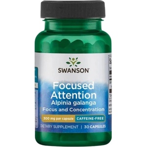 Swanson Focused Attention Alpinia Galanga | Caffeine-Free [30 капсули]