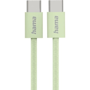 Hama Кабел Hama USB-C - USB-C, 1 m, найлонова оплетка, зелен (HAMA-201726)