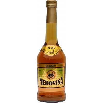 Česká Včela Křivoklátská medovina zlatá 18% 0,5 l (holá láhev) – Zboží Dáma