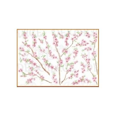 Samolepicí dekorace na zeď 70x100cm Crearreda Peach branches 57101