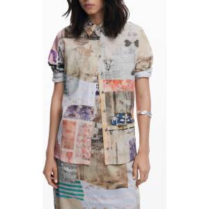 Desigual Дамска риза с дълъг ръкав desigual, Размер xl, Цвят Бежов (25wwcw18_be6063)