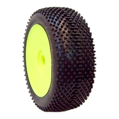 RACING SP 1/8 DOMINATOR COMPETITION OFF ROAD gumy nalepené gumy EX.SUP SOFT směs žluté disky 2 ks