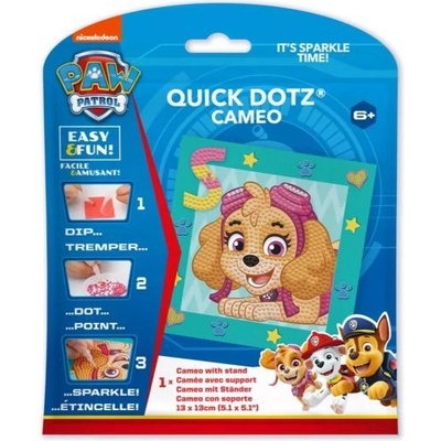 Diamond Dotz Dotzies: Комплект за създаване на картини - Пес Патрул, Скай, 13 x 13 см (DTZ5.023)