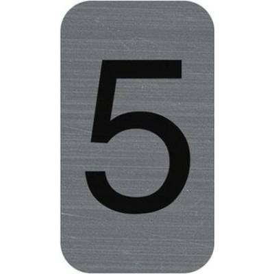 Informačná tabuľka, samolepiaca, 2,5x4,4 cm, hliníkový vzhľad, EXACOMPTA, č. 5