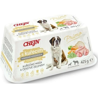 Chejn Primo Adult Dog kuřecí a zelenina 8 x 425 g