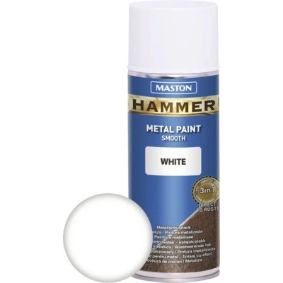 Maston Ochranná farba na kov v spreji Hammer biela hladká 400 ml