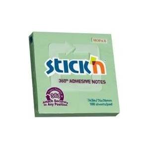 STICK'N Adhesive notebook 360 st. green 100 sheets