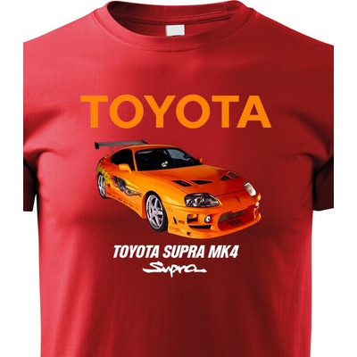 Dětské tričko Toyota Supra MK4 Červená Velikost Canvas Bezvatriko.cz 2323