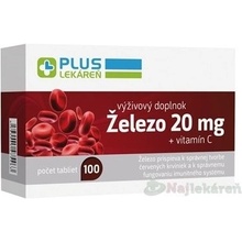 Plus Lekáreň Železo 20 mg + vitamín C 100 tabliet