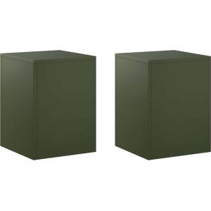 vidaXL Стойка за растения 2 pcs Маслиненозелено 30 x 30 x 40 cm (8012467)