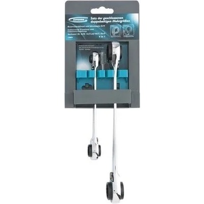 GROSS Комплект ключове двойна звезда с тресчотка, 8-19 mm, 2 бр. , реверсивни GROSS