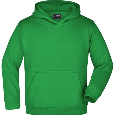 James & Nicholson dětská mikina s kapucí JN 47K dark green