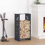 vidaXL Стойка за дърва, 40x30x80 см, студеновалцувана стомана (864221)
